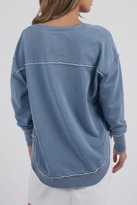 Foxwood Blue Washed Simplified Crew