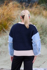 Worthier Tessa Denim Sleeves Jumper